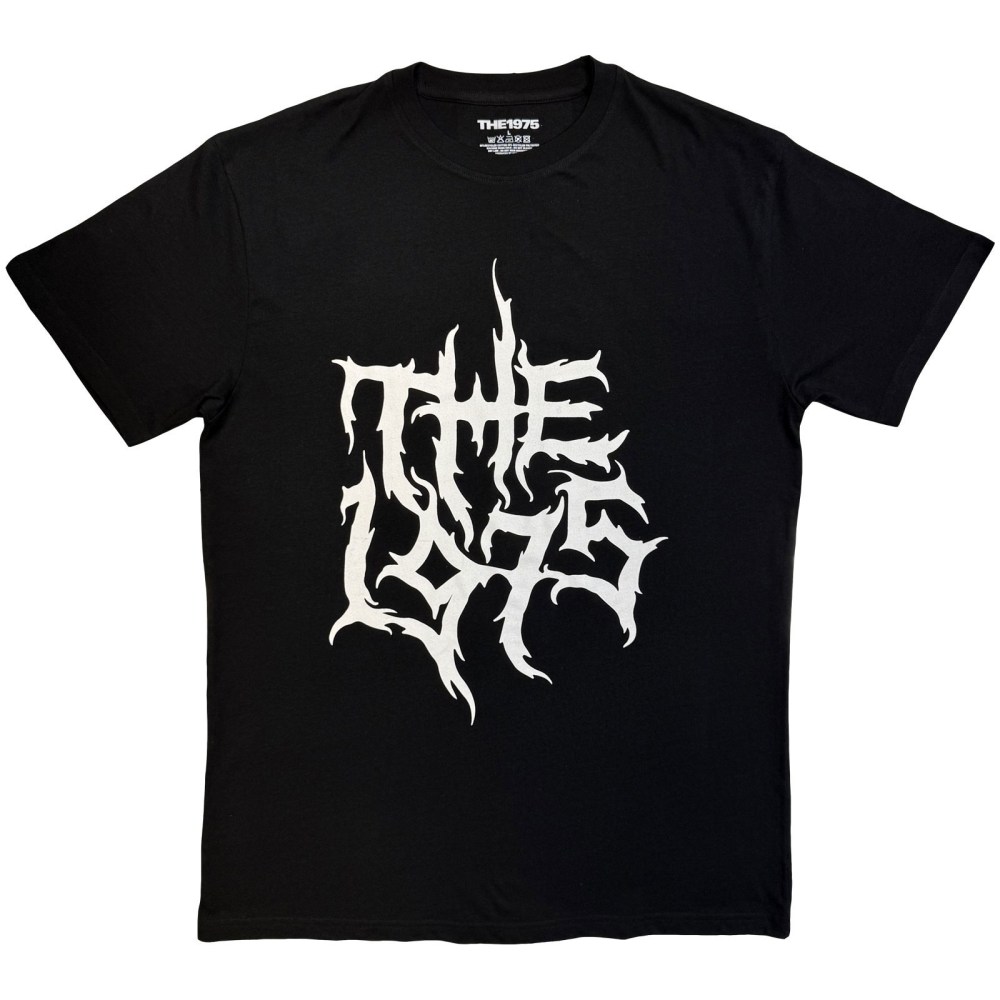 The 1975 - Metal Logo Mono Mens Tshirt - Black/White